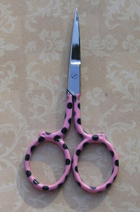 Premium Pink  & Black Dot Scissors